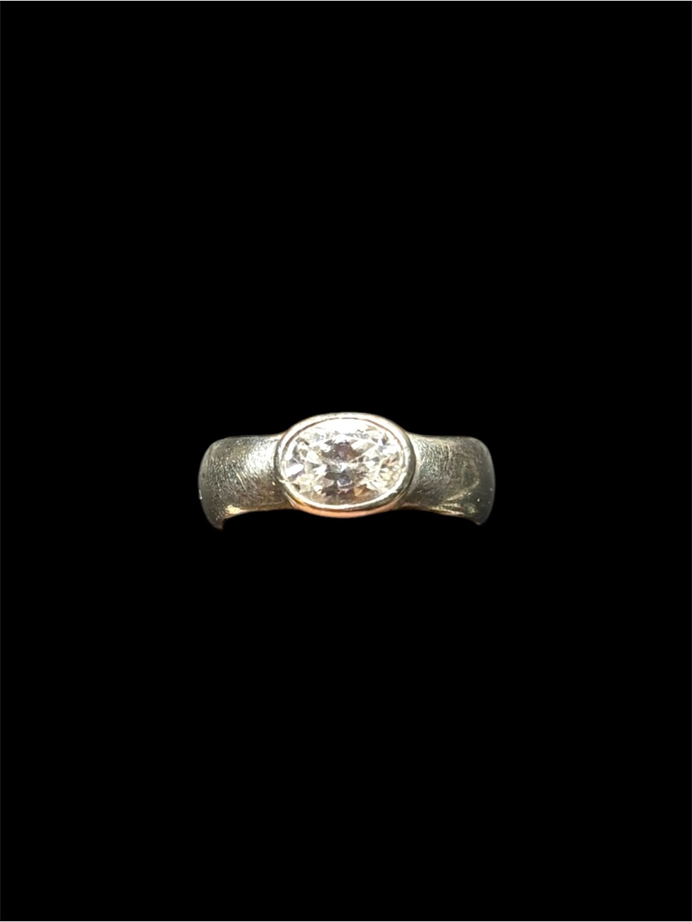 Sterling Silver Chunky CZ Bubble Ring – Clear Stone – Size 5